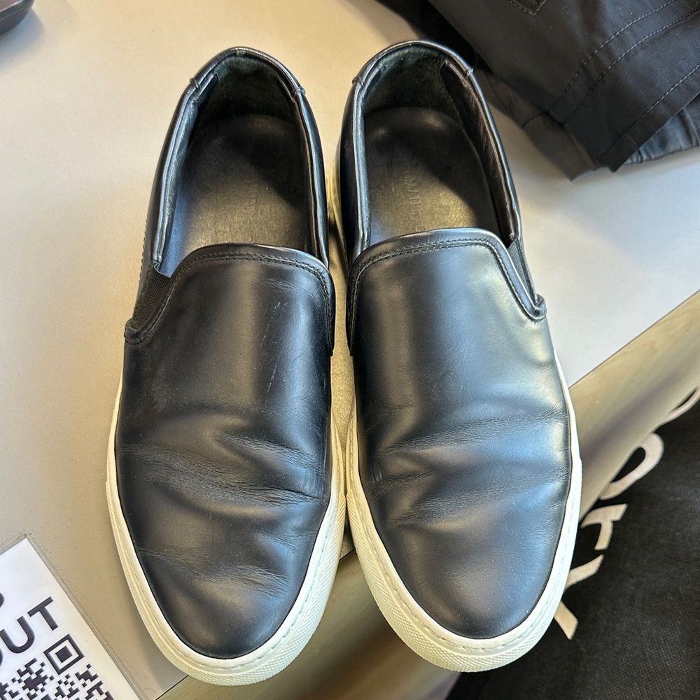 Common Projects Black Leather Slip-Ons
